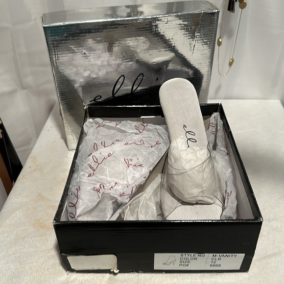 Clear Heels size 7 Ellie shoes, new inbox, M VAINTY  5 inch Competition shoe - Picture 5 of 5